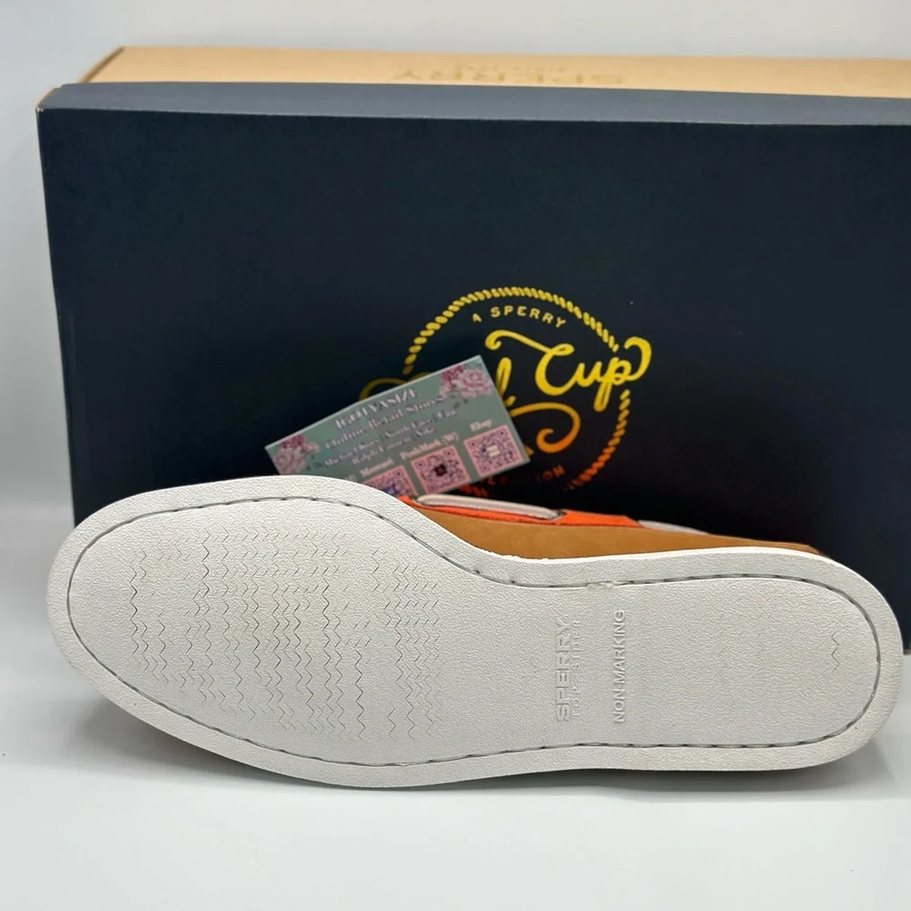 SPERRY GOLD CUP AUTHENTIC TRI‎ TONE BOAT SHOE 2 EYE (10.5)